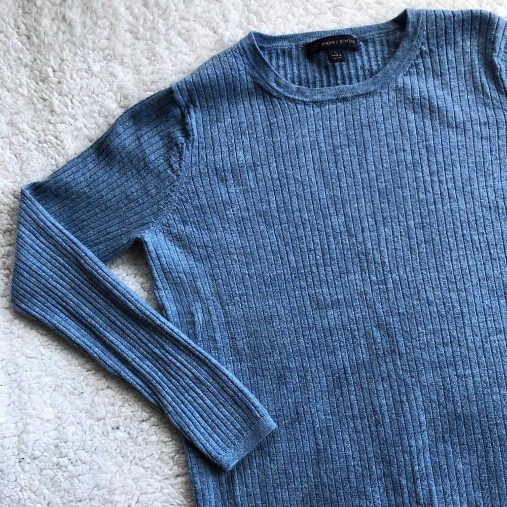 "346" Brooks Brothers Wool Crewneck Sweater - Picture 2 of 4